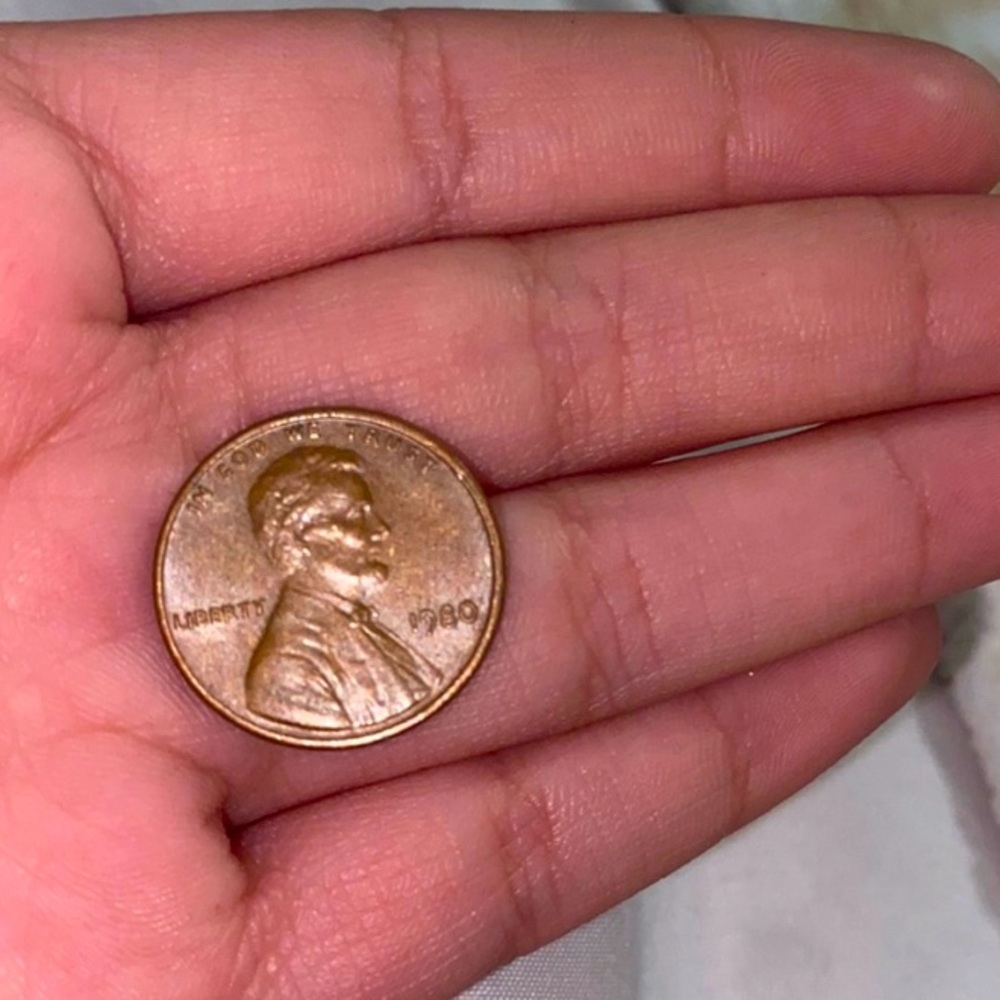 1980 penny collectable coin